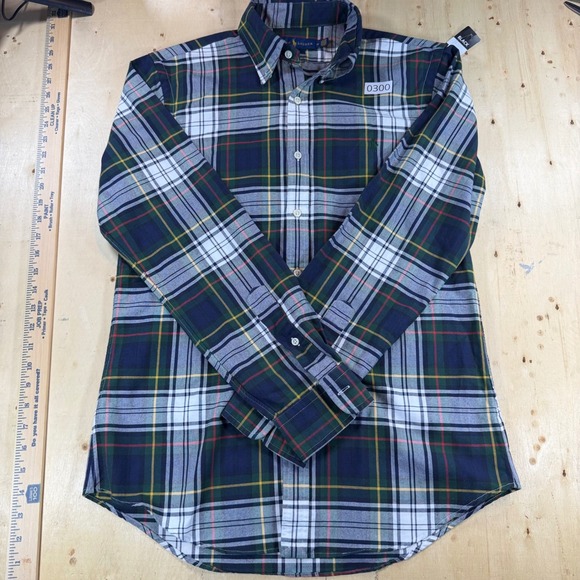 Polo Ralph Lauren Other - Polo Ralph Lauren Mens Medium Slim Fit Plaid Button Down Shirt Navy Green White